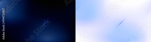 Dark blue light leak with a faint streak overlay on transparent background for a mysterious look.  Black and Transparent PNG for overlay effect.