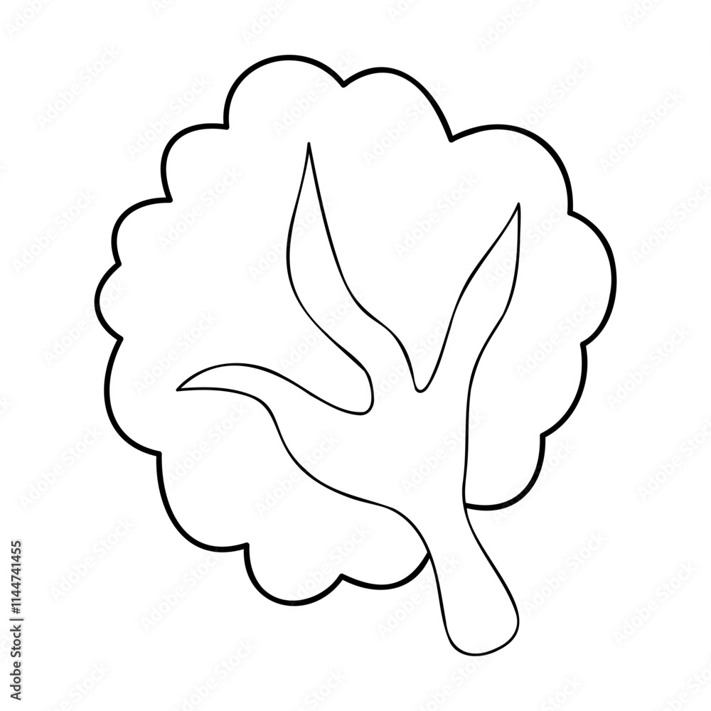 A tree in black outline. Clip art for your projects. A tree in black outline. Clip art for your projects.