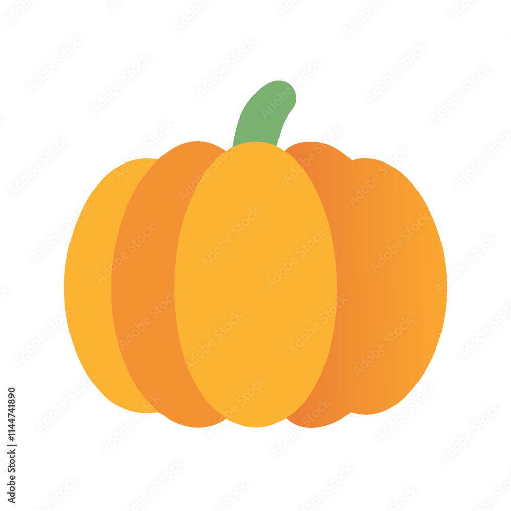 Simple Cartoon Pumpkin Illustration