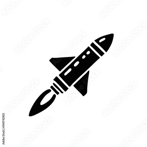 Rocket fly icon. Space travel. Project start up sign. Creative idea symbol. Rocket ship launched to space. Vector illustration