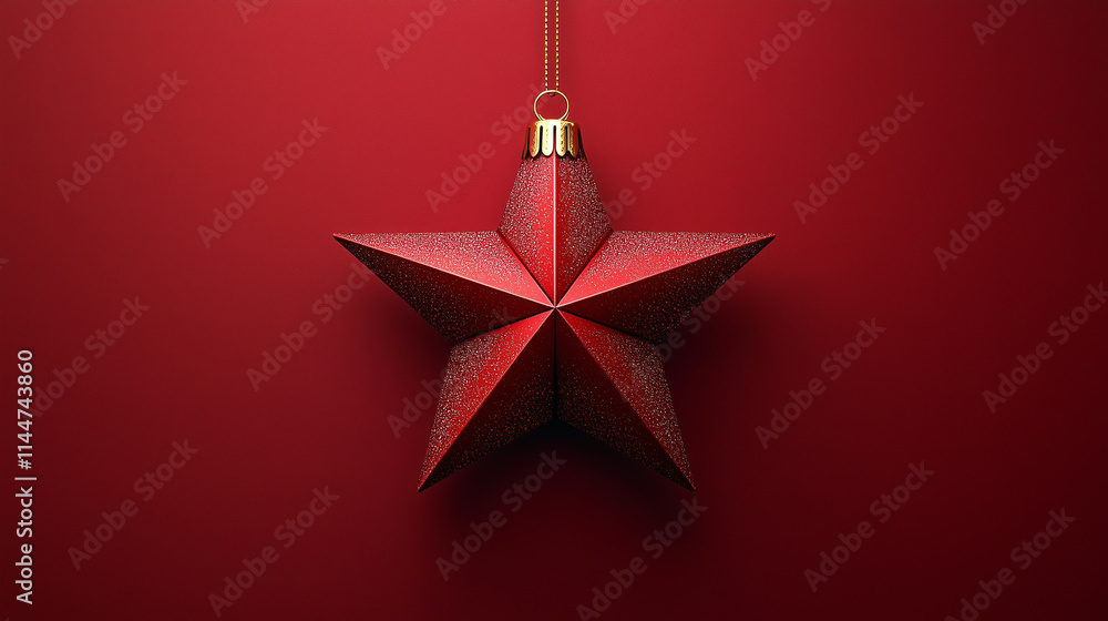 A flat design of a Christmas star ornament with clean edges. A flat design of a Christmas star ornament with clean edges.