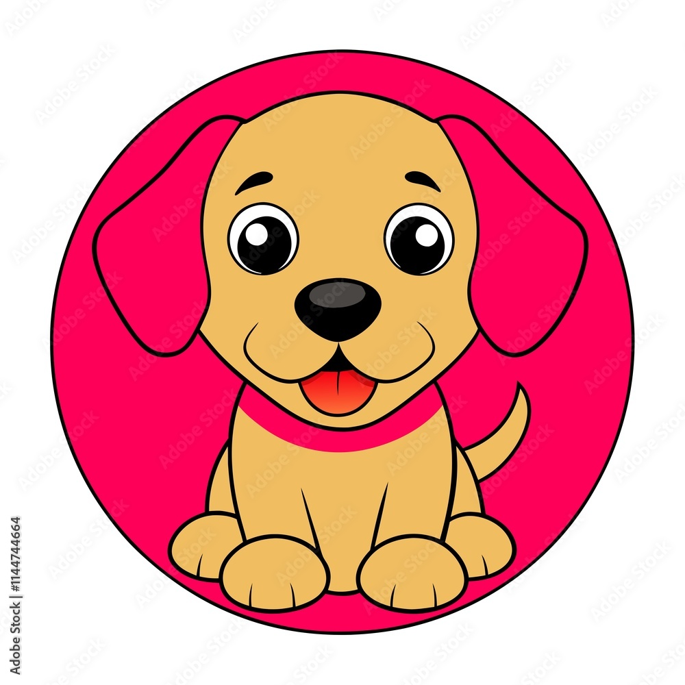 Obraz premium A round-faced puppy with a small paw print on its nose. 
