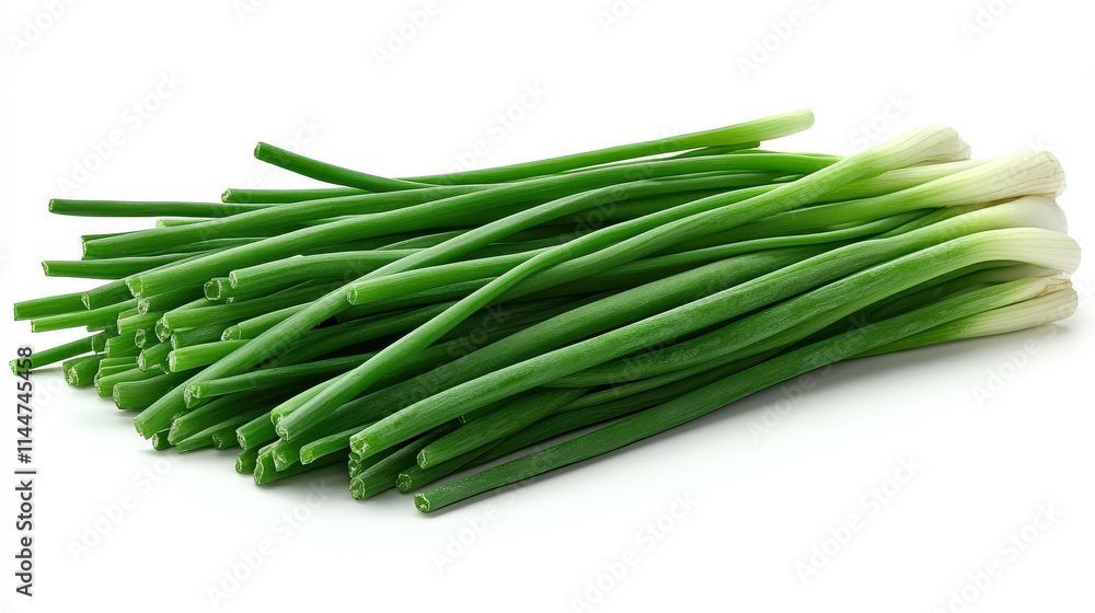 Fresh green onions displayed on a clean white background, perfect for various culinary uses. Ideal for salads, garnishes, and healthy dishes Fresh green onions displayed on a clean white background, perfect for various culinary uses. Ideal for salads, garnishes, and healthy dishes