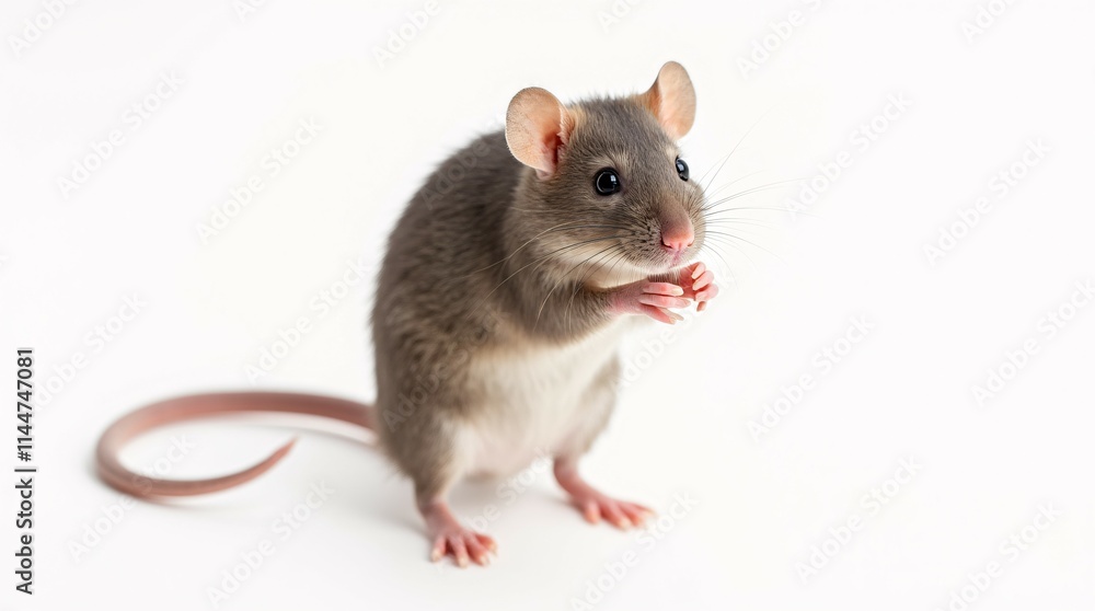Rat on a White Background. Rat on a White Background.