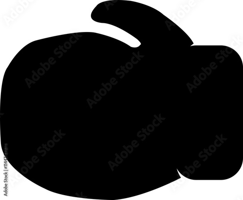 boxing glove silhouette vector black on white background, game, player, team