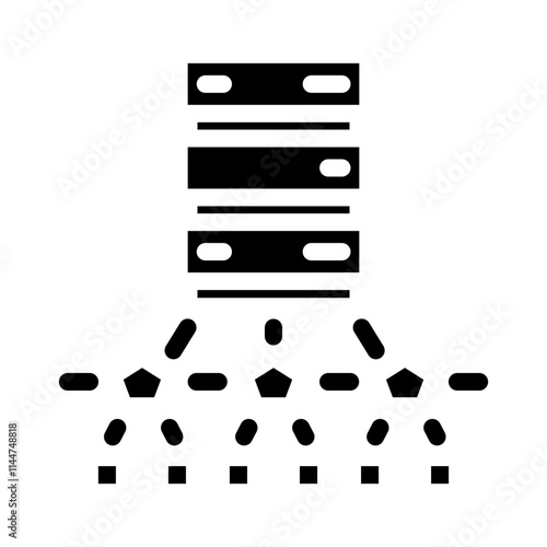 edge computing node data center glyph icon vector. edge computing node data center sign. isolated symbol illustration