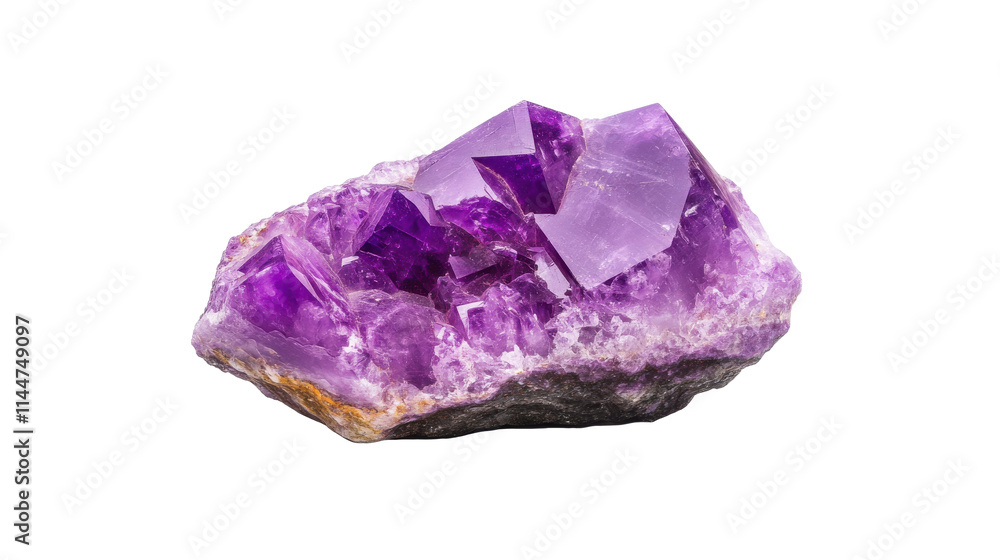 Amethyst Crystal Cluster: A captivating amethyst crystal cluster, showcasing its intricate facets and vibrant purple hues. The raw beauty of this gemstone evokes a sense of peace, tranquility. Amethyst Crystal Cluster: A captivating amethyst crystal cluster, showcasing its intricate facets and vibrant purple hues. The raw beauty of this gemstone evokes a sense of peace, tranquility.
