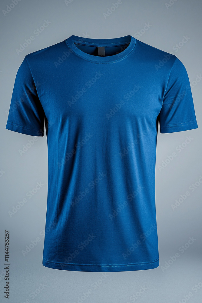 Blue t-shirt template for mockup