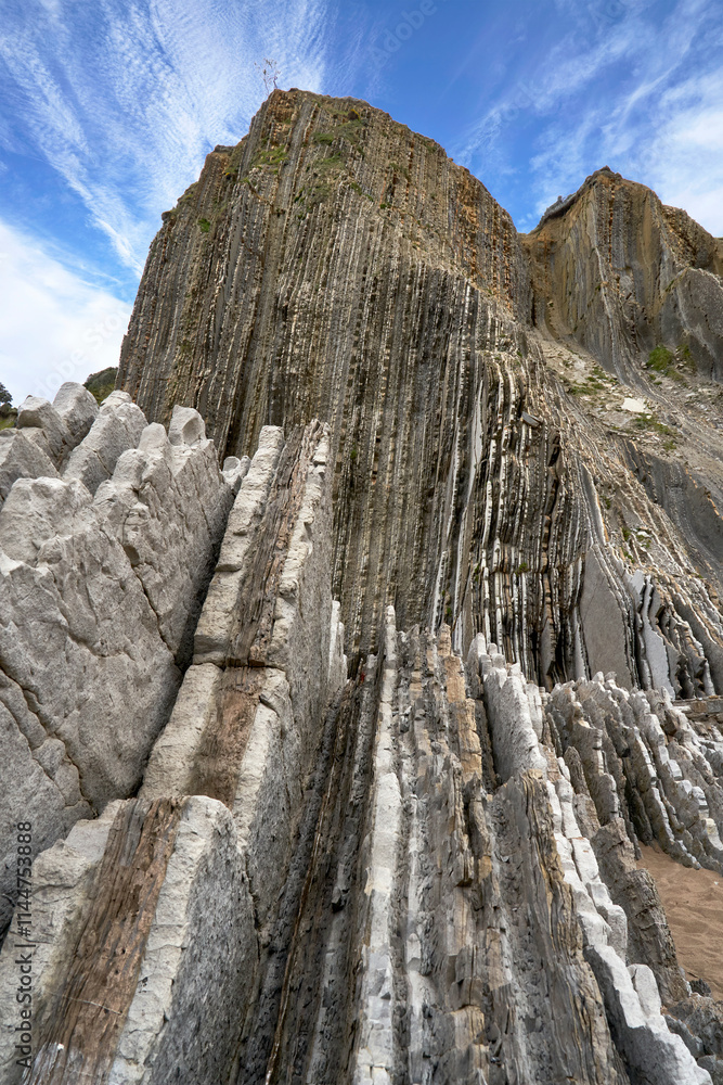 Famous flysch rocks of the Atlantic in Basque country, Spain Famous flysch rocks of the Atlantic in Basque country, Spain
