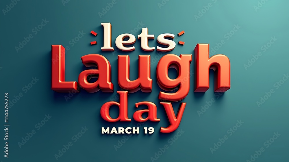 Obraz premium Lets Laugh Day march 19 illustration