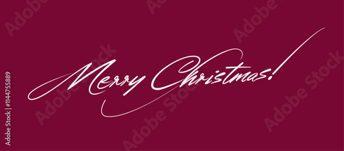 Merry christmas! This is a red and white sign that says Merry Christmas. The sign is written in cursive handwriting and is placed on a purple background. The sign conveys a warm and festive mood