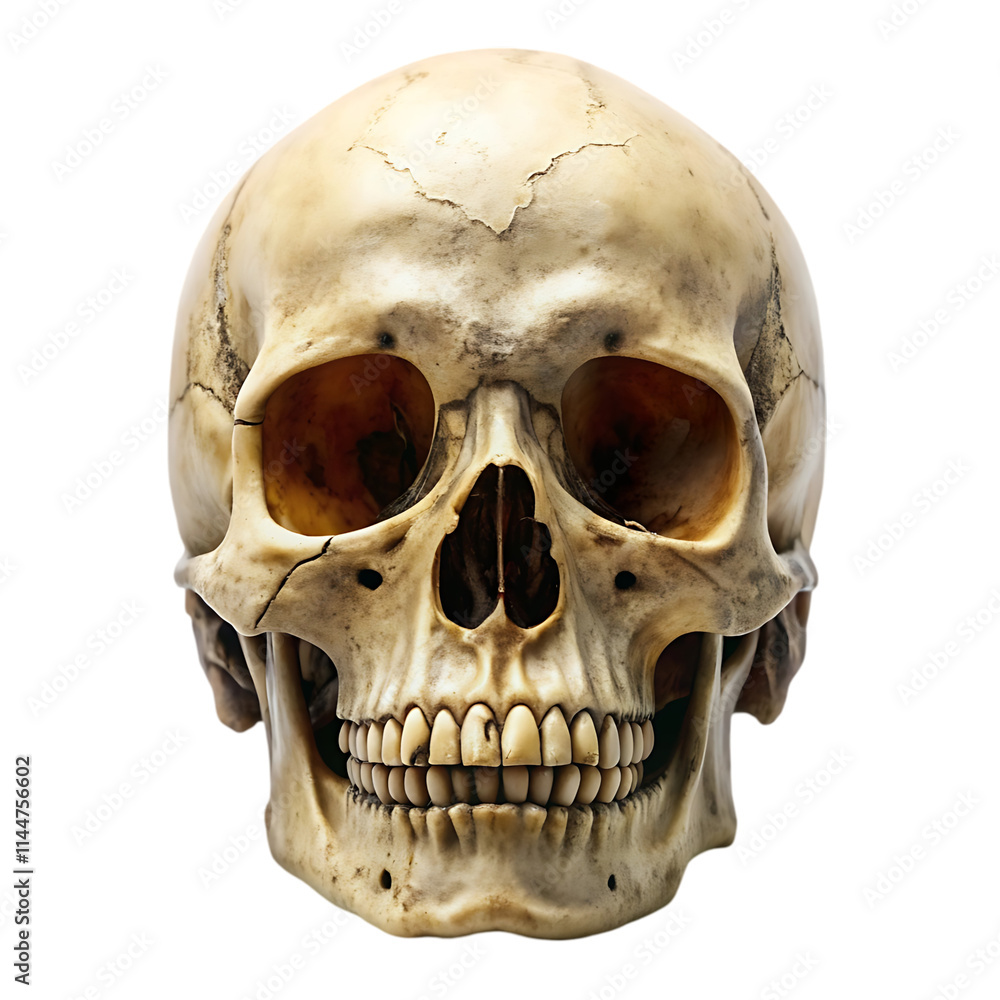 Fototapeta premium human skull isolated on white