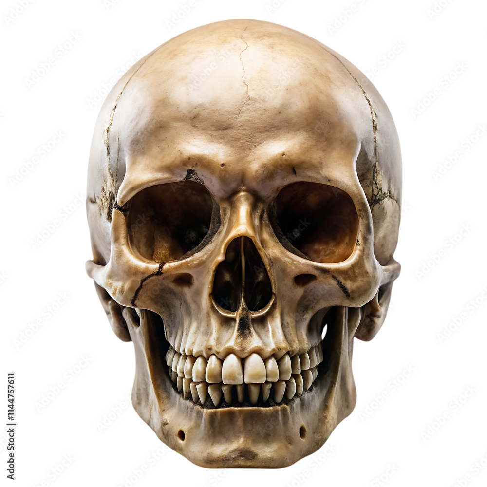 Obraz premium human skull isolated on white