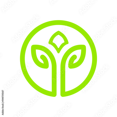 Illustration of an Green Elemental Logo