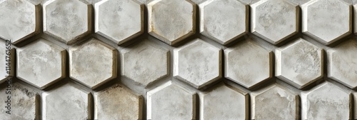 Repeating Hexagon Pattern Light Gray Background - Abstract geometric texture, modern design, seamless pattern, light gray hexagons, contemporary background.  Symbolizing: structure, order, precision, 