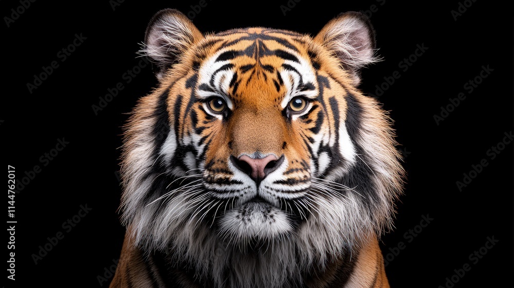 Majestic tiger portrait against black background. (4) Majestic tiger portrait against black background. (4)