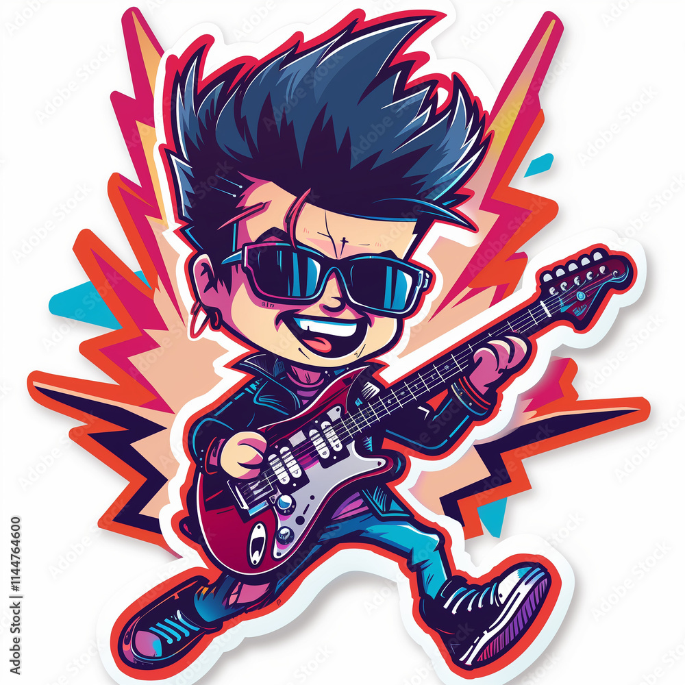 Fototapeta premium guitarist with guitar