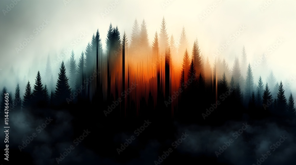 Detailed spectrogram depicting the rich frequency content and intricate rhythmic patterns of a lush forest s ambient soundscape visualized in a warm color palette digital art Detailed spectrogram depicting the rich frequency content and intricate rhythmic patterns of a lush forest s ambient soundscape visualized in a warm color palette digital art