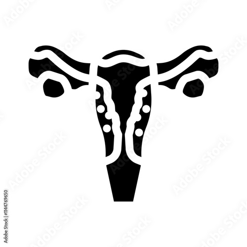 pelvic inflammatory woman disease glyph icon vector. pelvic inflammatory woman disease sign. isolated symbol illustration