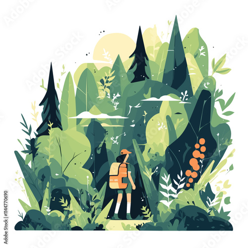 Illustration of nature tourism