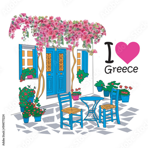 Cute cafe on the street