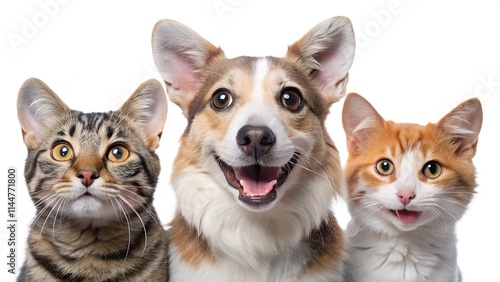 Wallpaper Mural group of cats isolated Torontodigital.ca