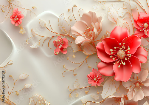 background with fantasy flower pattern