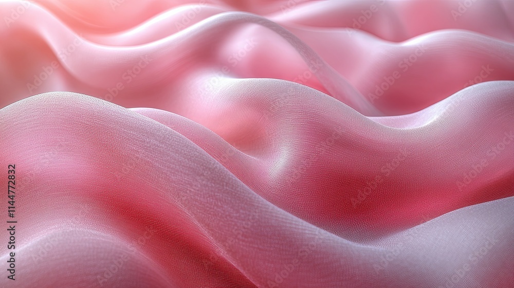 Soft Pink Flowing Fabric with Delicate Curves Soft Pink Flowing Fabric with Delicate Curves