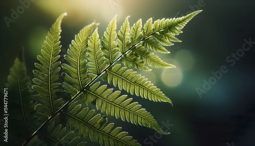 fern leaf in the forest close-up