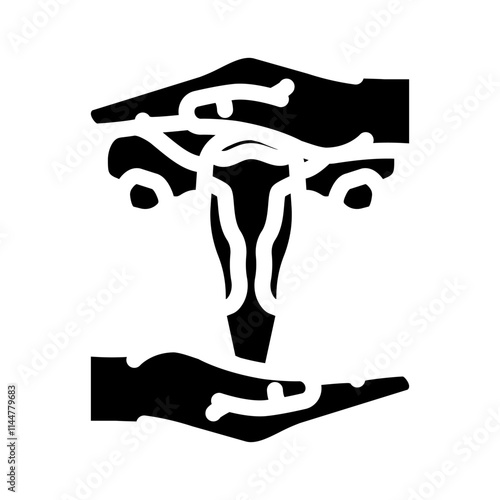 pelvic floor disorders woman disease glyph icon vector. pelvic floor disorders woman disease sign. isolated symbol illustration