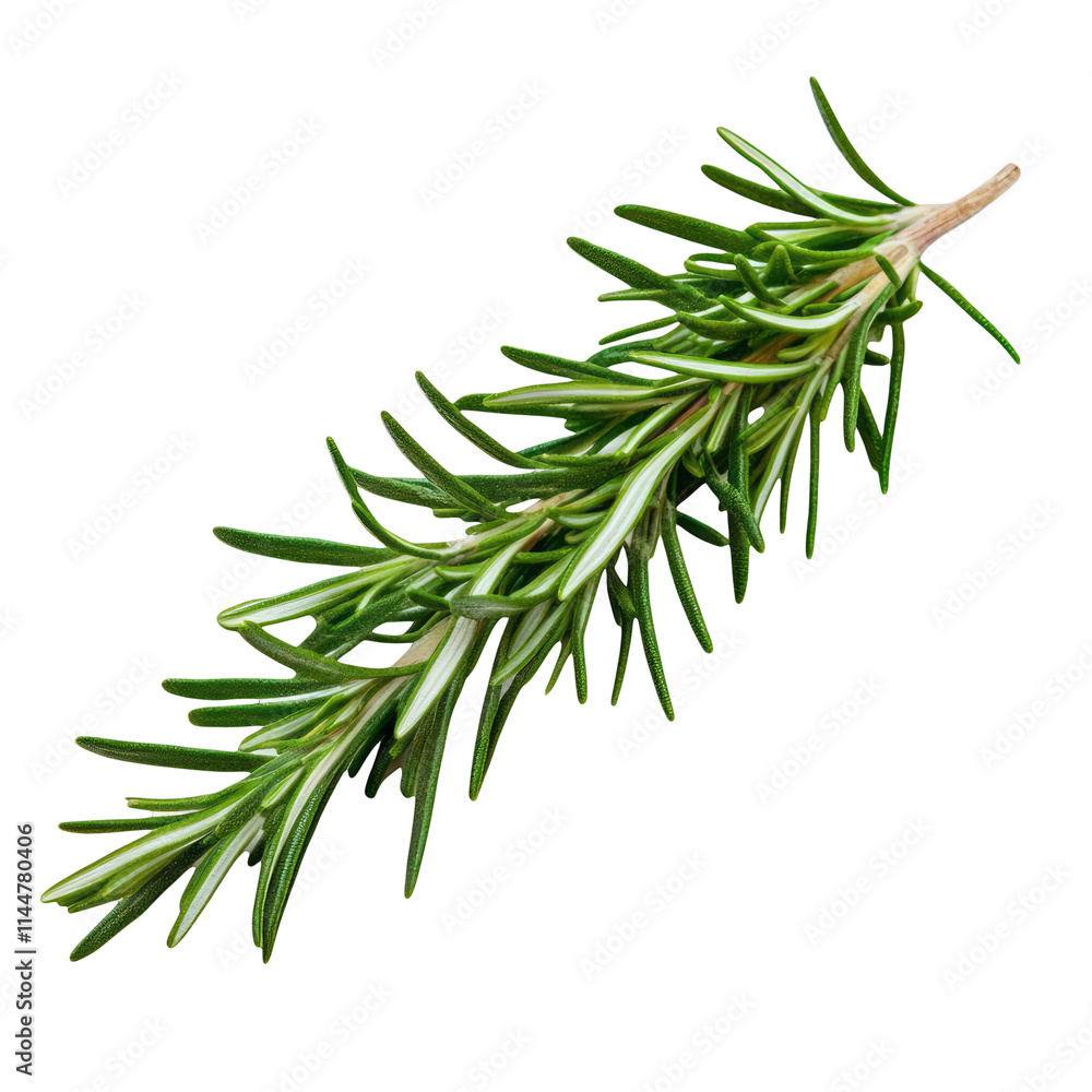 Fototapeta premium Fresh rosemary herb spice plant sprig isolated on white background healthy food ingredient cooking ingredient medicinal plant aromatherapy essential oil organic product natural flavoring culinary