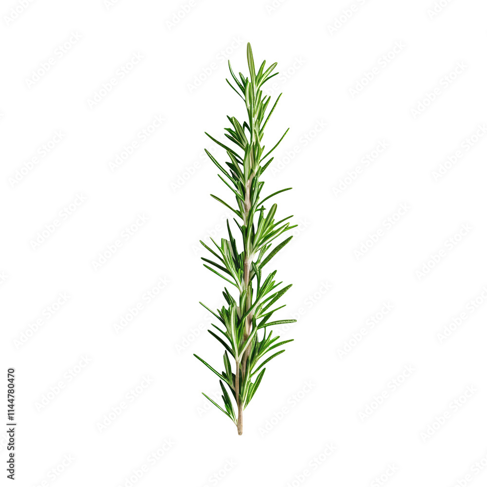 Fresh Rosemary Sprig Isolated on White Background Aromatic Herb Ingredient for Culinary and Medicinal Purposes Green Rosemary Twig Healthy Food Concept Natural Flavoring and Seasoning Close Up View Fresh Rosemary Sprig Isolated on White Background Aromatic Herb Ingredient for Culinary and Medicinal Purposes Green Rosemary Twig Healthy Food Concept Natural Flavoring and Seasoning Close Up View