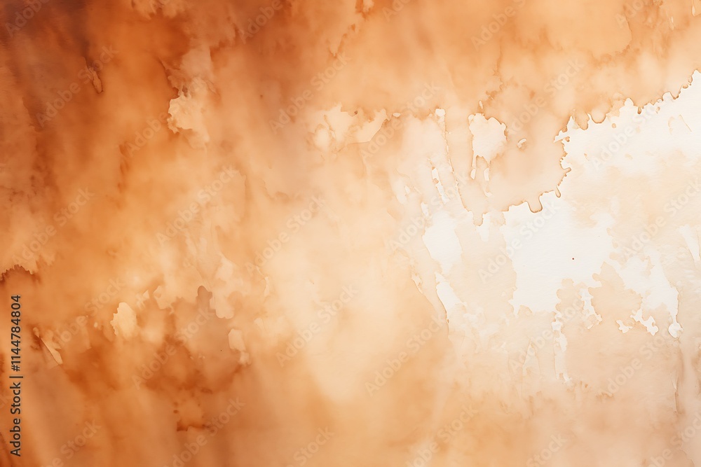 Fototapeta premium Brown background. Abstract brown watercolor background
