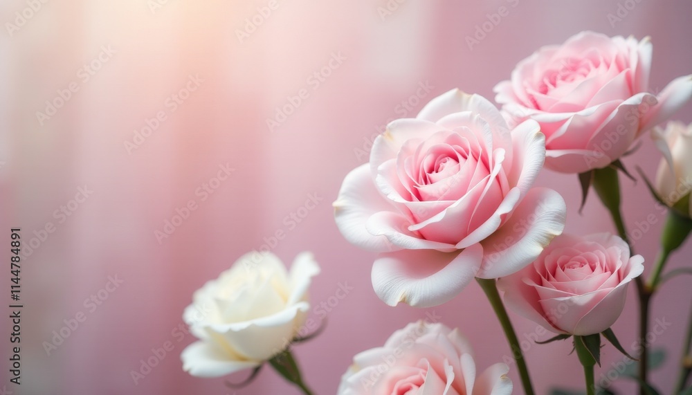 Dreamy background with soft-focus blooms in pastel shades Dreamy background with soft-focus blooms in pastel shades