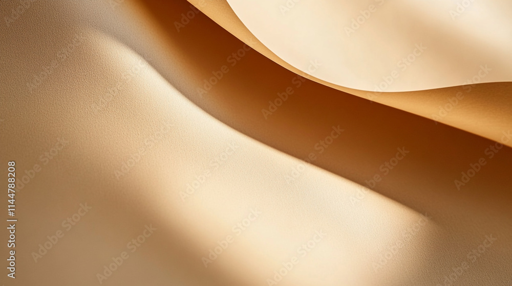 Soft beige fabric draping gracefully in natural light creating subtle shadows and textures Soft beige fabric draping gracefully in natural light creating subtle shadows and textures
