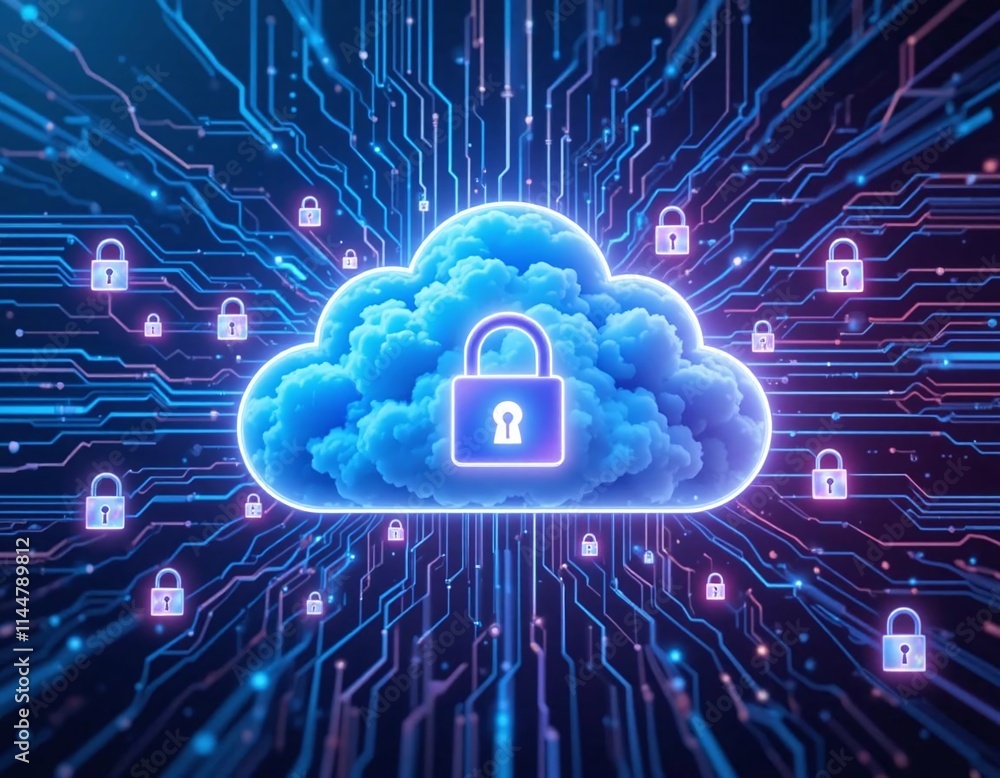 High-Tech Cybersecurity Digital Background High-Tech Cybersecurity Digital Background