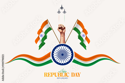 Happy Republic Day,  Banner, Indian Air Force
