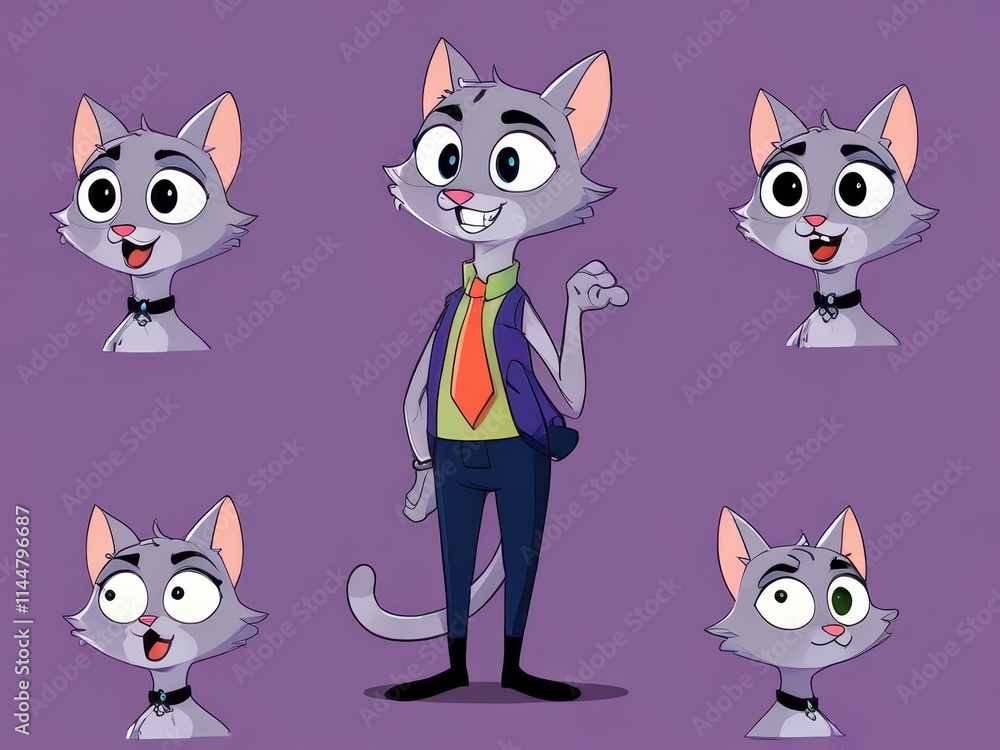 Fototapeta premium set of cats
