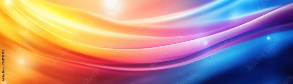 Fototapeta premium A vibrant abstract wave design featuring colorful gradients and smooth lines.