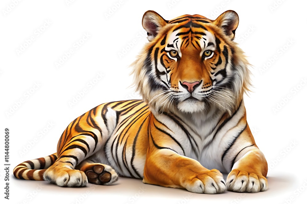 Obraz premium tiger isolated on white background