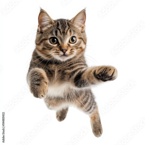 Indoor cat's hilarious leap photo