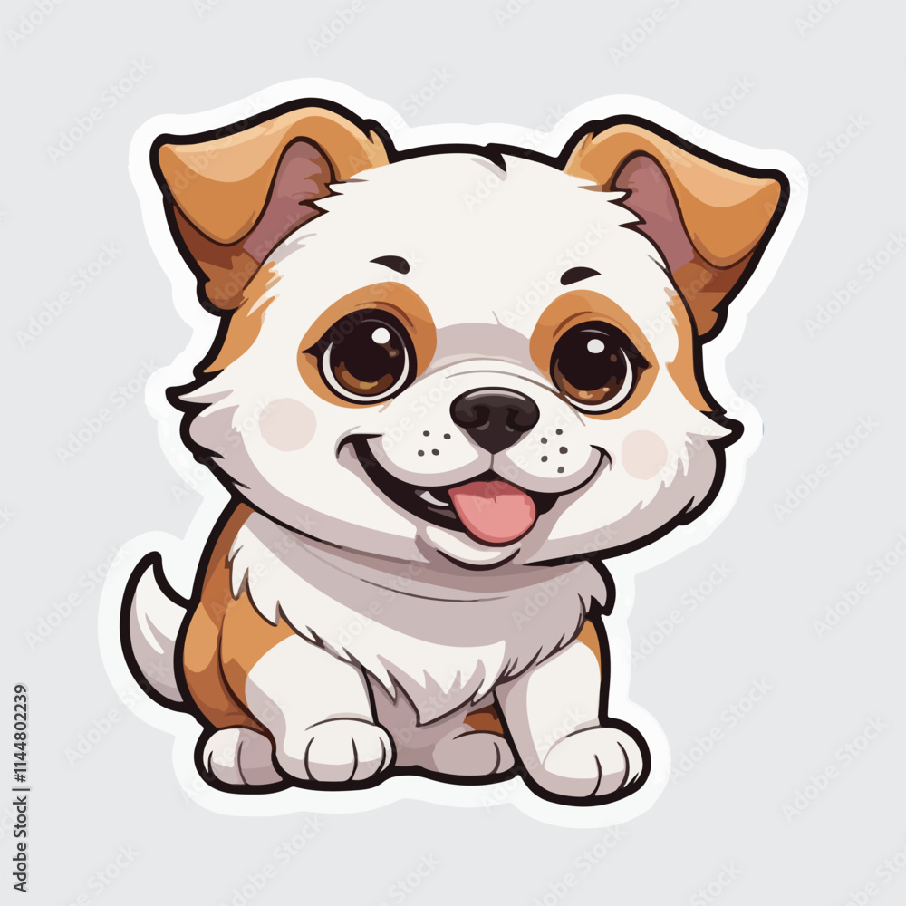 Cute dog sticker