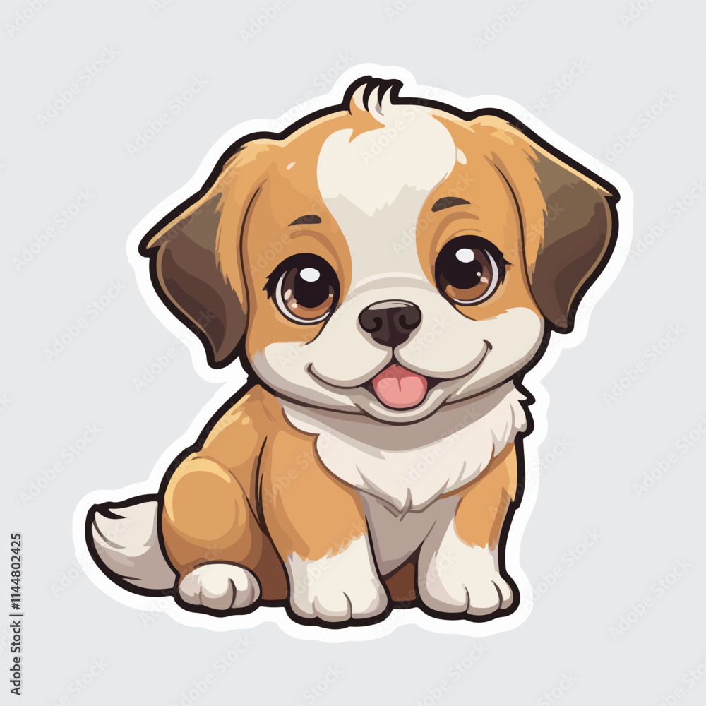 Fototapeta premium Cute dog sticker
