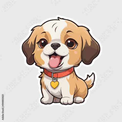 Cute Dog sticker icon