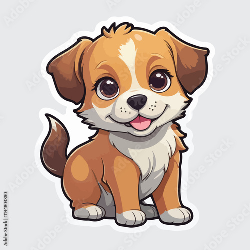 Cute Dog sticker icon