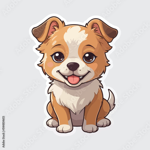 Cute Dog sticker icon