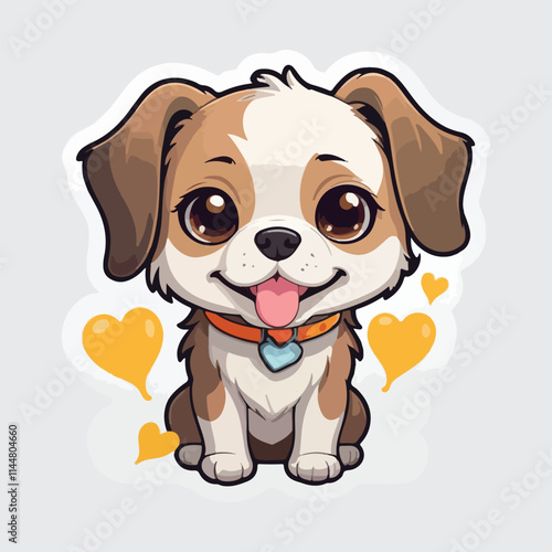Cute Dog sticker icon