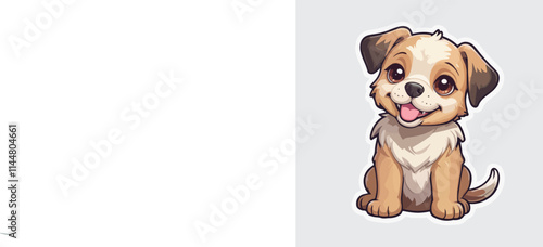 Cute Dog sticker icon