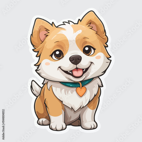 Cute Dog sticker icon