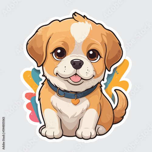 Cute Dog sticker icon